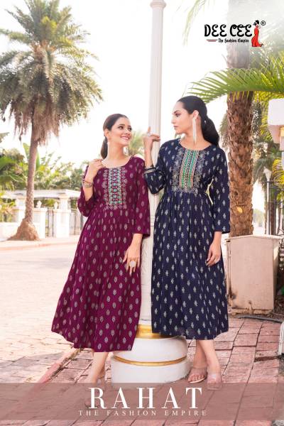 RAHAT BY DEECEE DESIGNER RAYON GOWN WHOLESALER IN INDIA